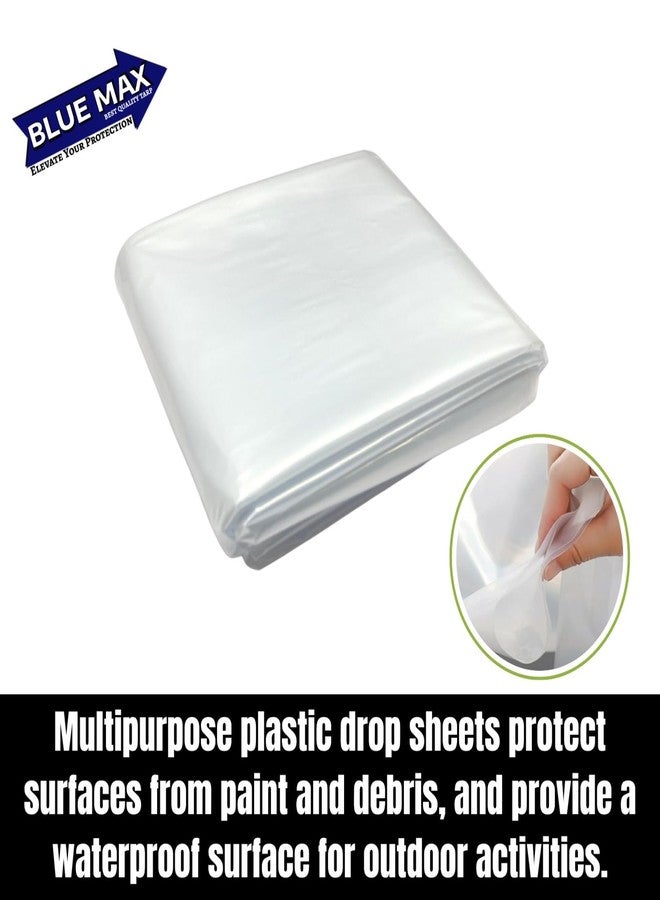 Blue Max Plastic Dust Cover Sheet (12W x 21L ft) - Heavy Duty Poly Sheet for Furniture, Floor, AC, Fridge, Car, Bike - Multipurpose Drop Cloth for Painting, Outdoor, Sun & Rain Protection - Image 4